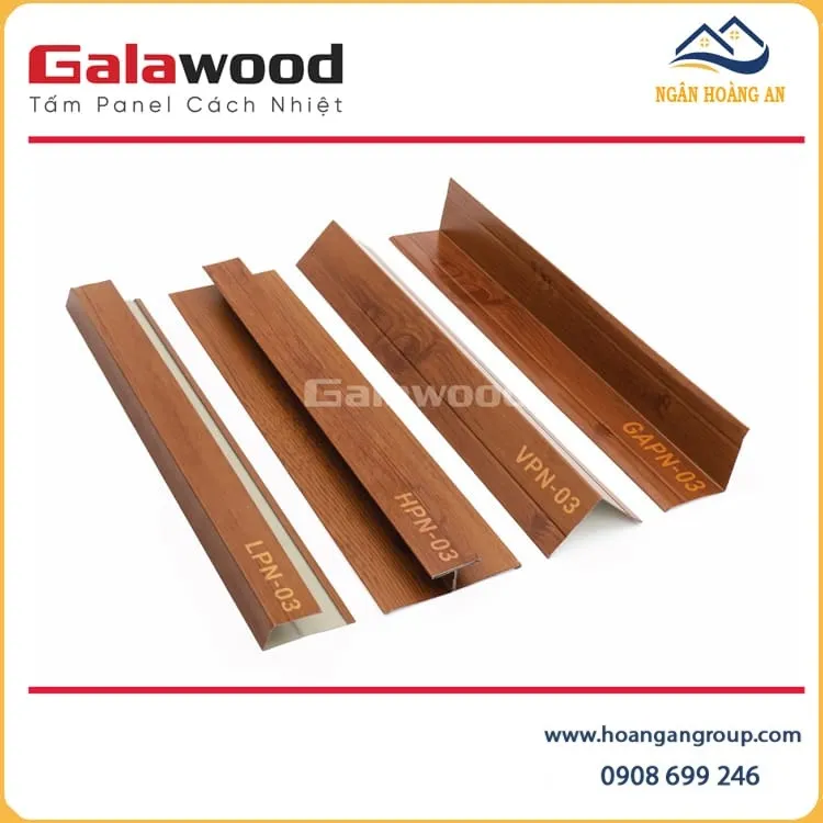 Nẹp Góc Trong Trang Trí Tấm Cách Nhiệt Panel GAPN-03 Màu Cánh Gián